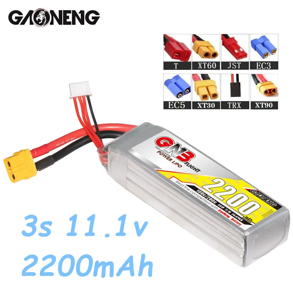 

Upgraded 100c/200c GNB 3s 2200mAh Lipo Battery For RC Racing Cars Four Drive Off-Road Spare Parts 11.1v Rechargeable Battery