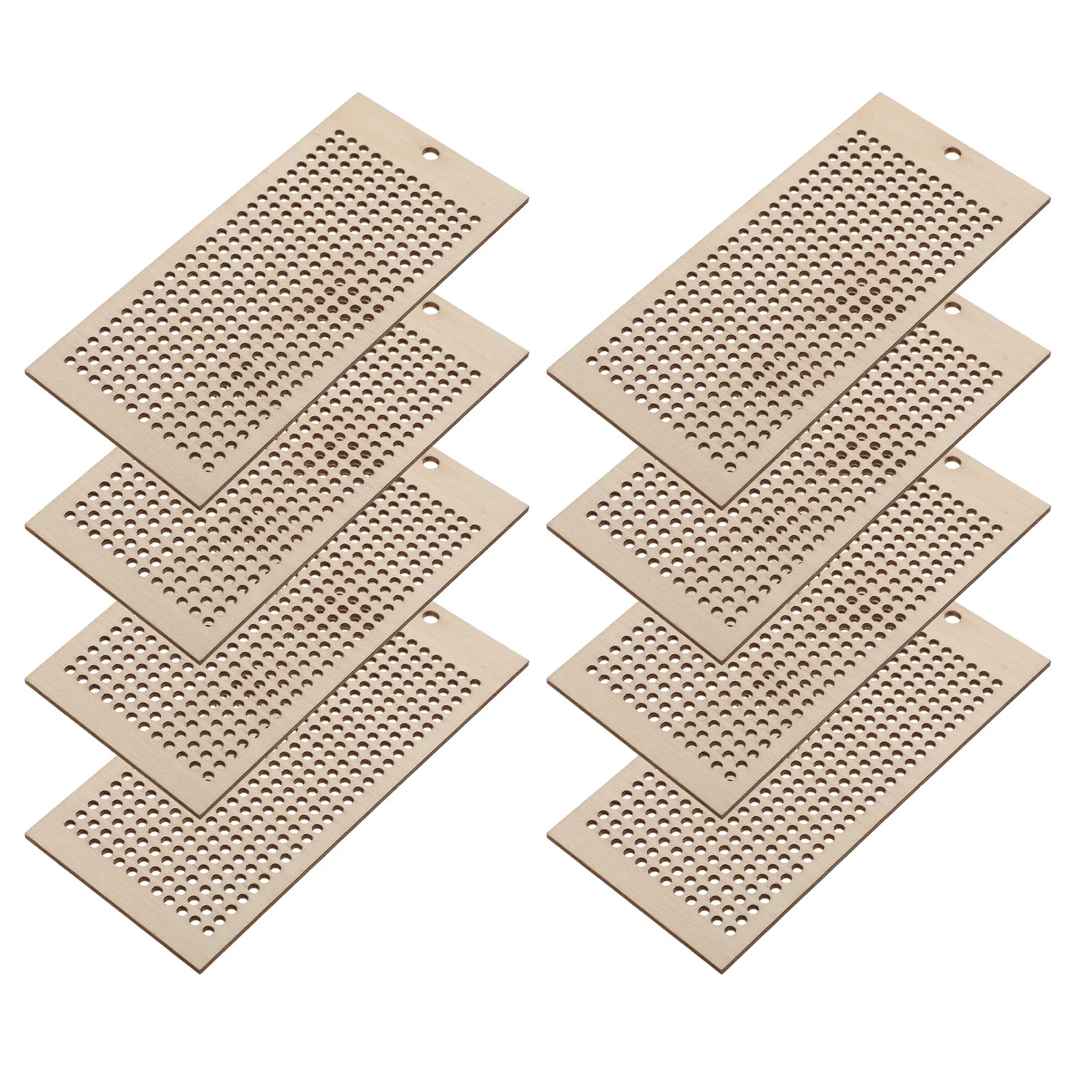 

8pcs Wooden Hollow-Out Bookmarks Diy Cross Stitch Embroidery Blank Unfinished Craft For Adults Beginners Student Tools