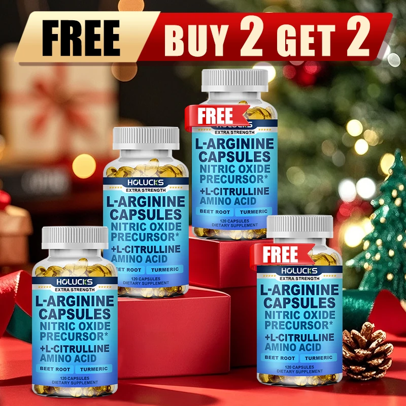 HOLUCKS L-Arginine Nitric Oxide Capsules, Pre-Workout Booster with L-Citrulline, Beet Root, Turmeric for Muscle Pump & Endurance