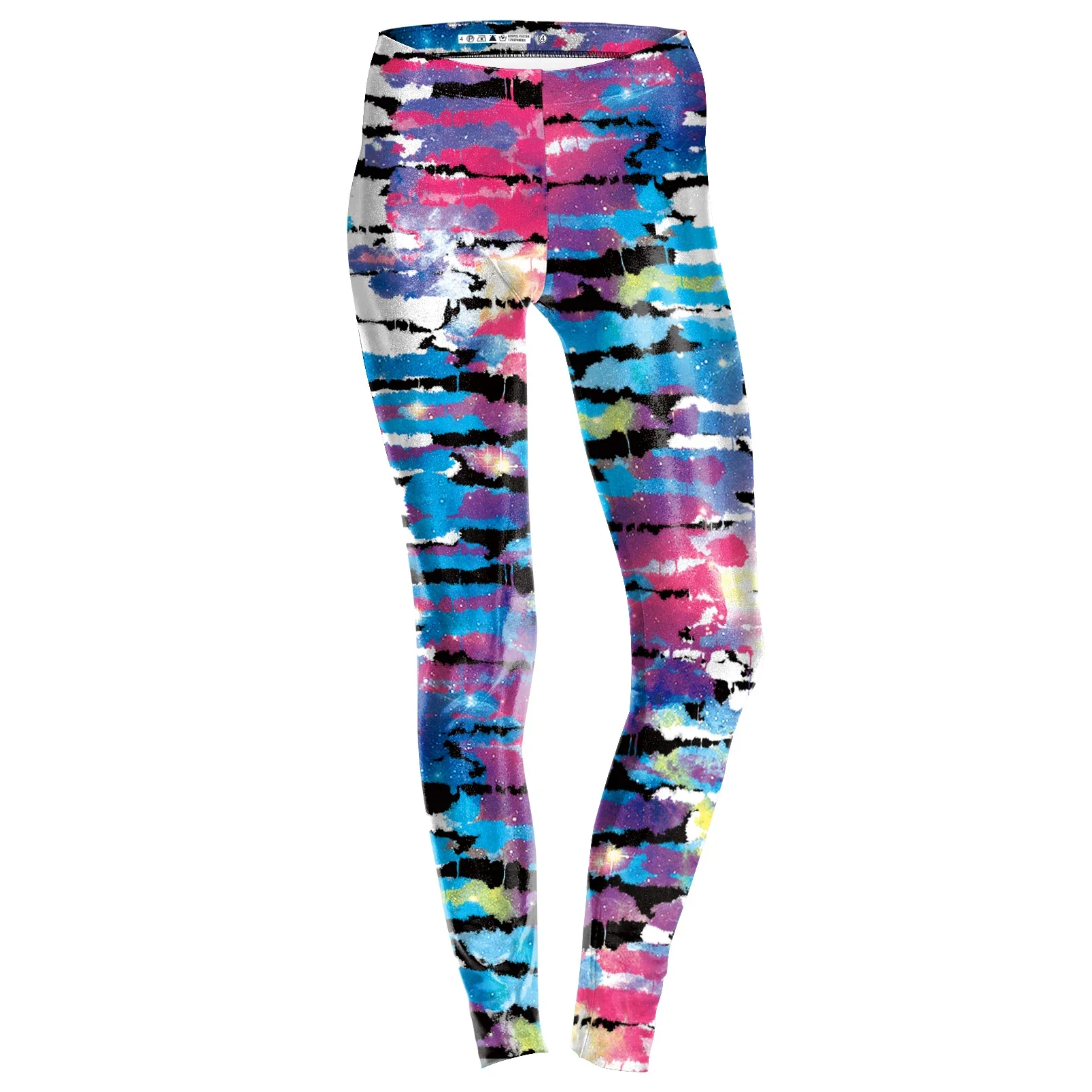Leggings informales con grafiti, mallas estampadas para mujer, pantalones de Yoga para ejercicio físico de alta elasticidad, pantalones pitillo sexis cepillados de nueve puntos