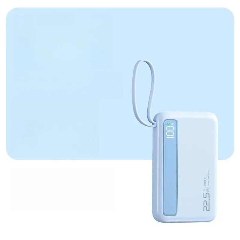 for Power Bank 3C Certified Built in Cable Super Fast Charging Mini Compact Portable Large Capacity Mobile Power Supply