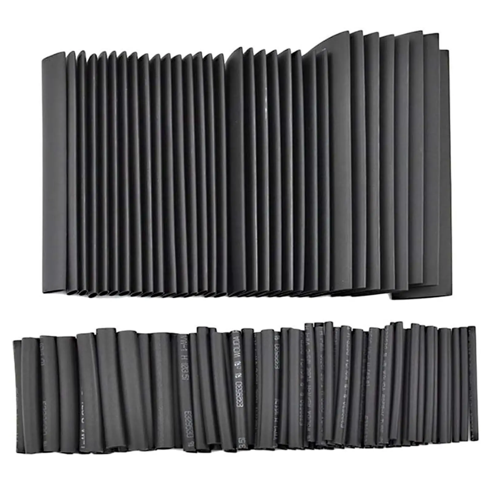 127Pcs 2:1 Heat Shrink Tube Black Polyolefin Shrinking Assorted Heat Shrink Wrap Wire Cable Insulated Sleeving Tubing