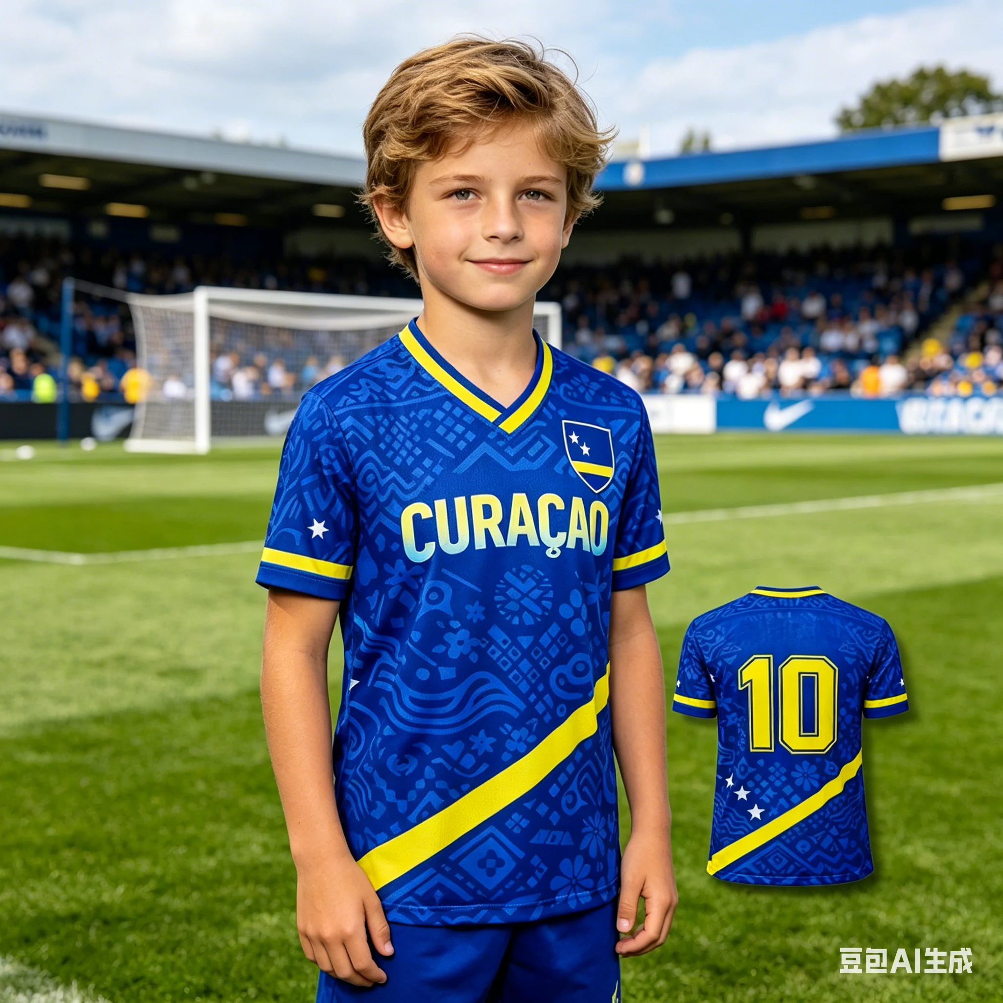 Curacao Soccer Jersey Multiple Sizes 3D Print Football Fan Shirt Polyester Kid Adult Family Matching Summer 2026 Gift