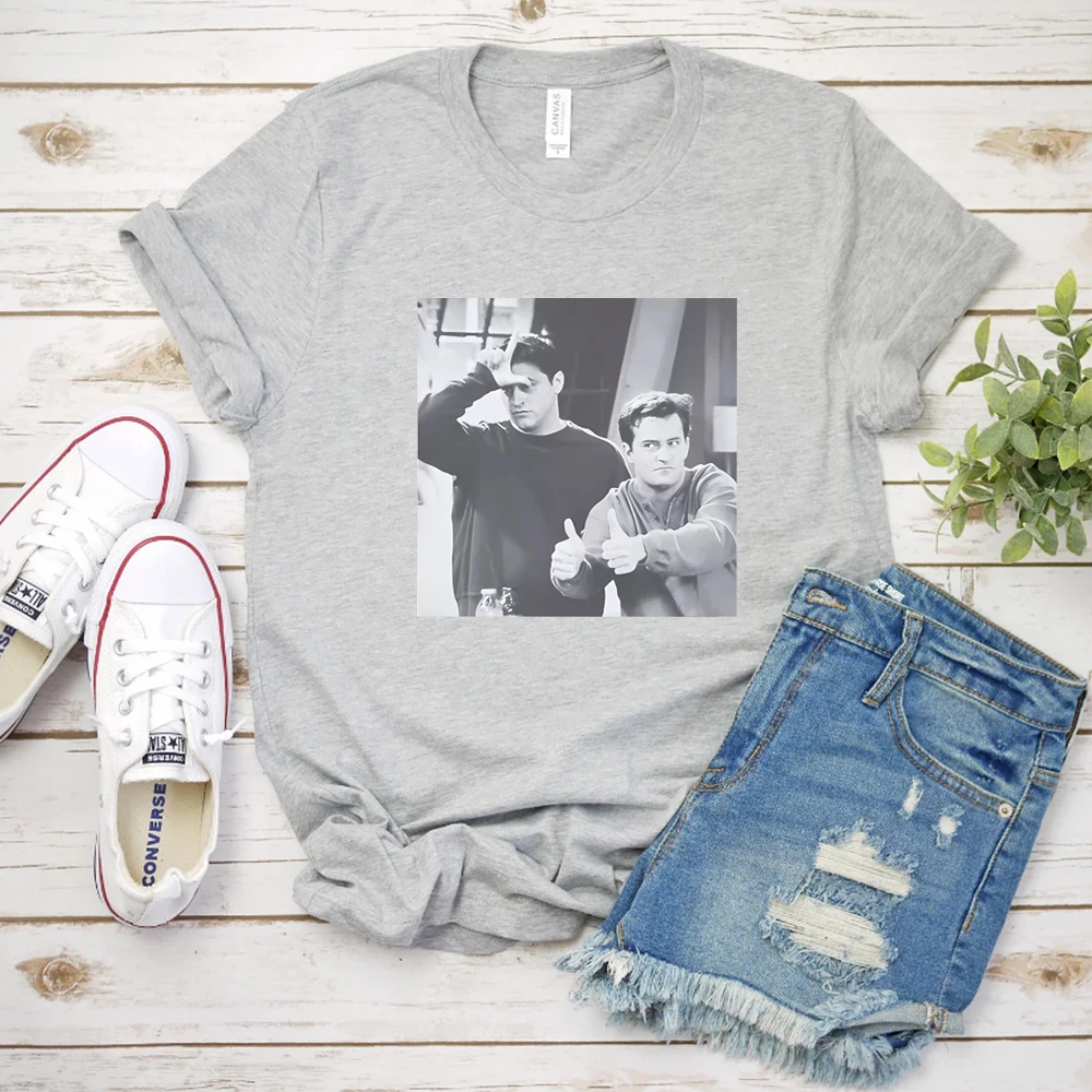 Vintage Joey and Chandler Funny T-shirt Friends TV Show Inspired Shirt Unisex Crewneck Short Sleeves Tops Harajuku Clothes