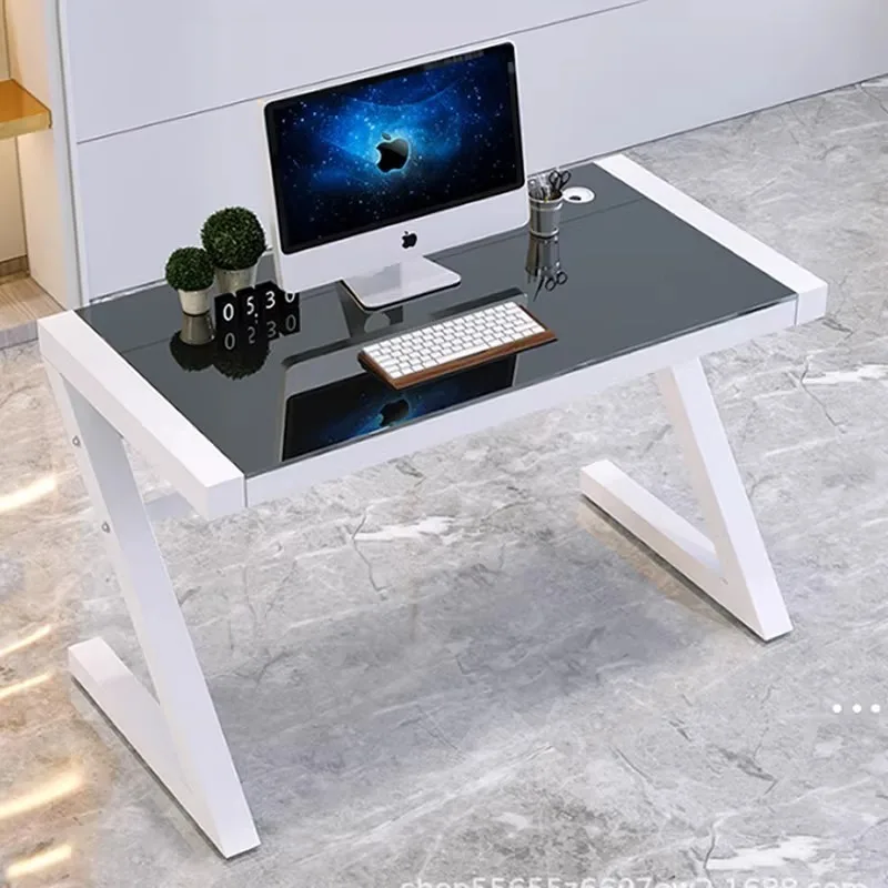 

Minimalist White Computer Desks Living Room Students Light Luxury Console Computer Desks Monitor Standing Tavolo Salon Furniture