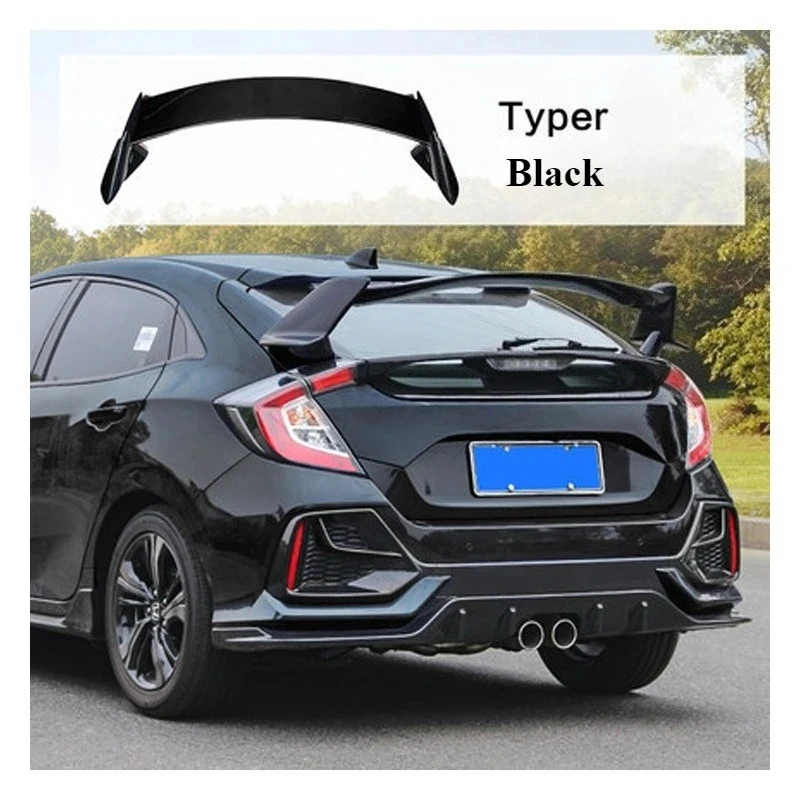 High Quality Type R Style Large Rear Roof Spoiler Tail Lip Modification Accessories 10th Gen Hatchback 2018-2021 view 5