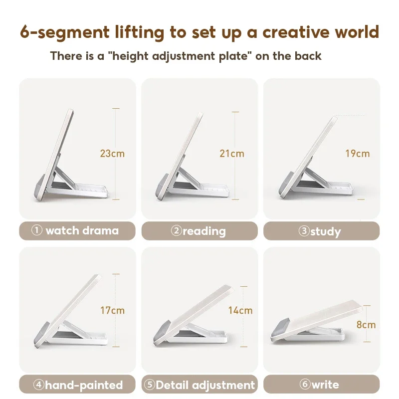 MoZhao Computer Stand Heat Dissipation Heightening Support Frame Macbook Lifting Folding Flat Wooden Silicone  Laptop Stand