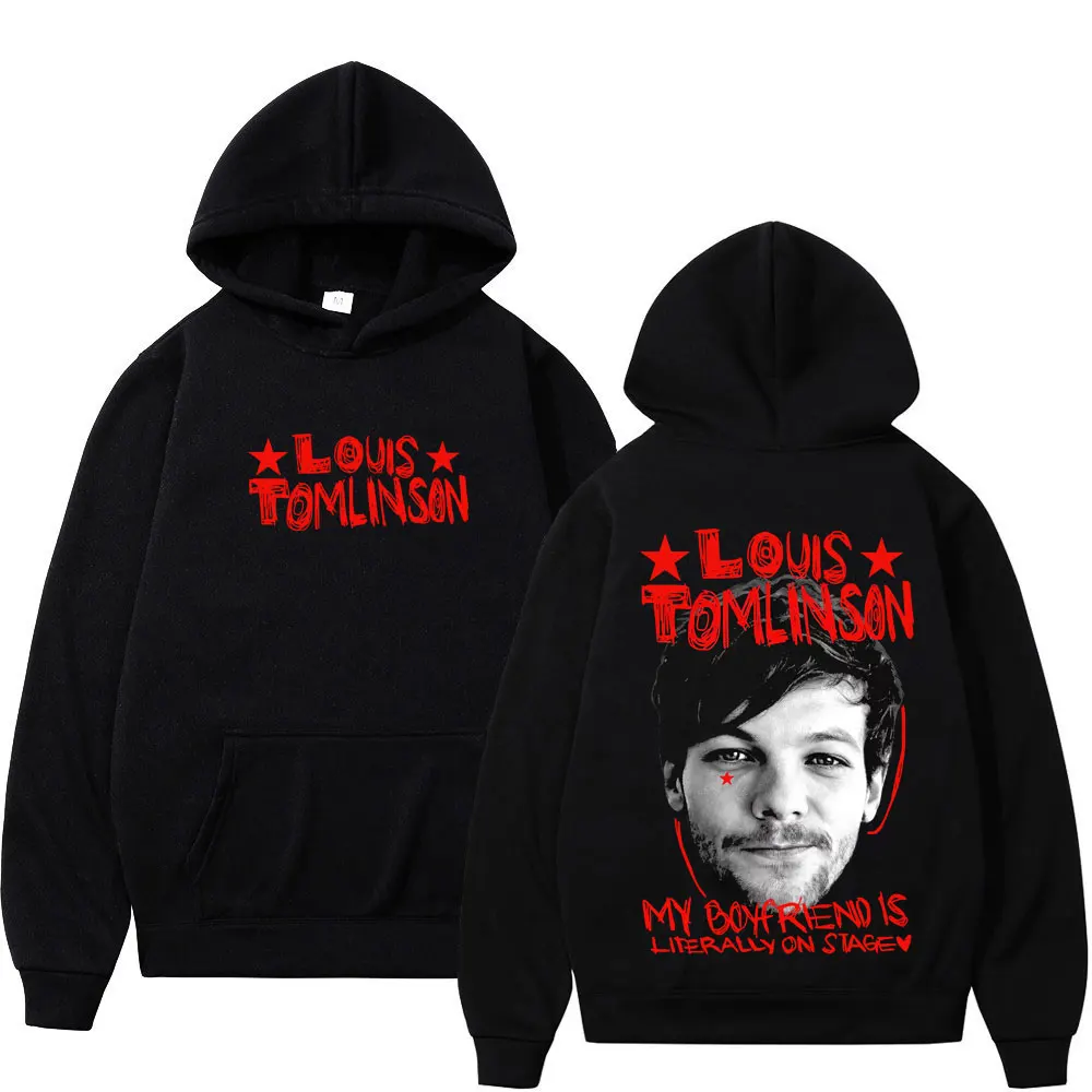 

Модная толстовка с принтом Louis Tomlinson для мужчин и женщин, высококачественный пуловер, осенне-зимние повседневные винтажные толстовки с капюшоном
