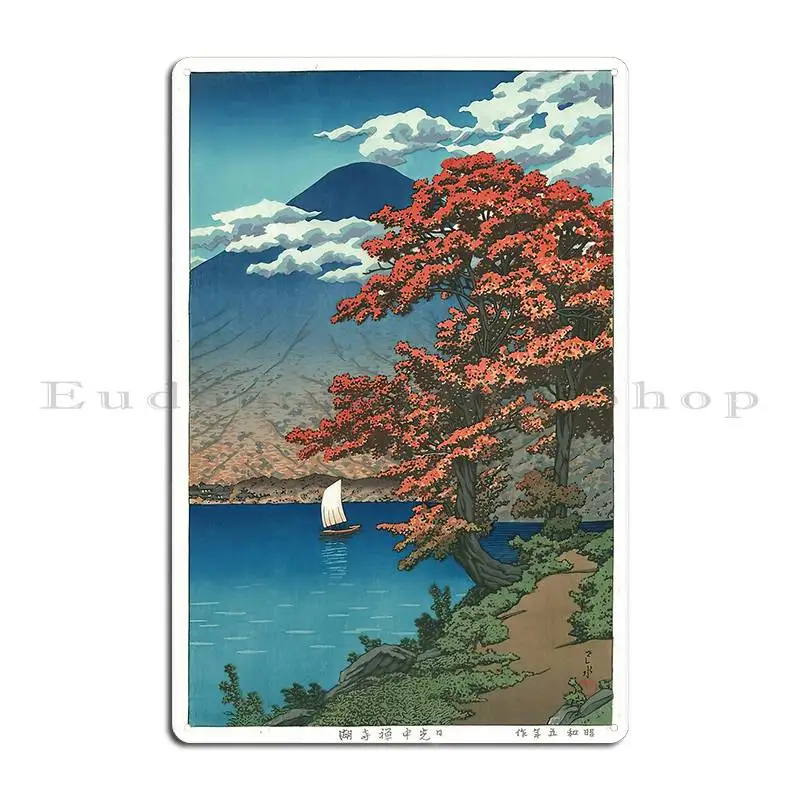 Hasui Kawase Lake Chuzenji Nikko Metal Signs Wall Plaque Cinema Personalized Bar Cave Garage Club Tin Sign Poster