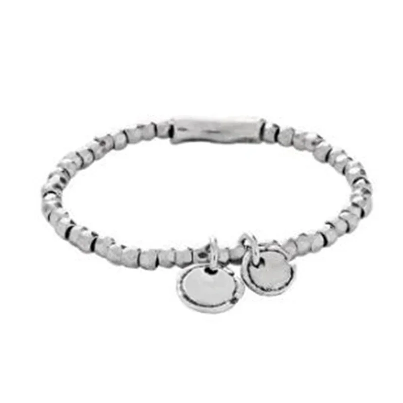 

Top new fit UNO DE 50 fashion electroplating 925 silver 14k gold charm bracelet small round niche popular jewelry gift