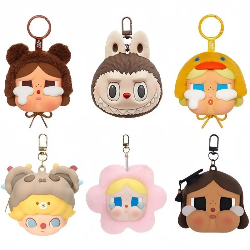 

Genuine Labubu Anime Peripherals Crybaby Dimoo Date Day Headphone Bag Cute Hanging Accessory Headphone Case Girl Birthday Gifts
