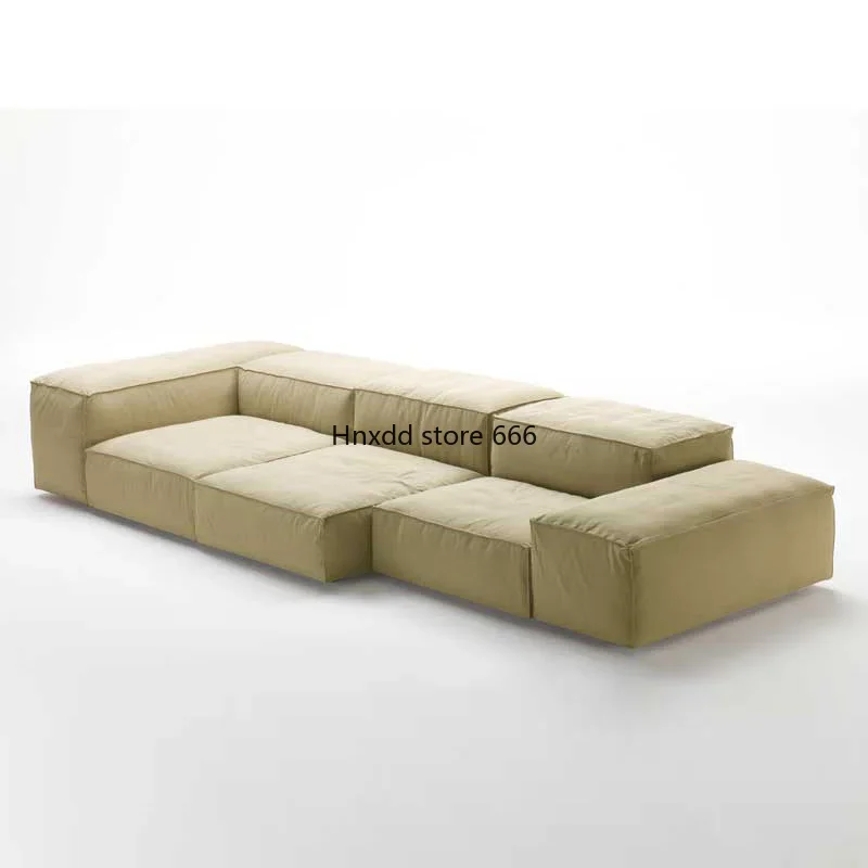 Italian module sofa large apartment living room tofu block sofa combination