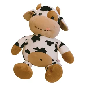 Cute Cow Plush Toy para crianças, bicho de pelúcia, boneca de pano para namorada, brinquedos de pelúcia, travesseiro, Plushie, presentes 6 principais vendas boneco vaca - №4