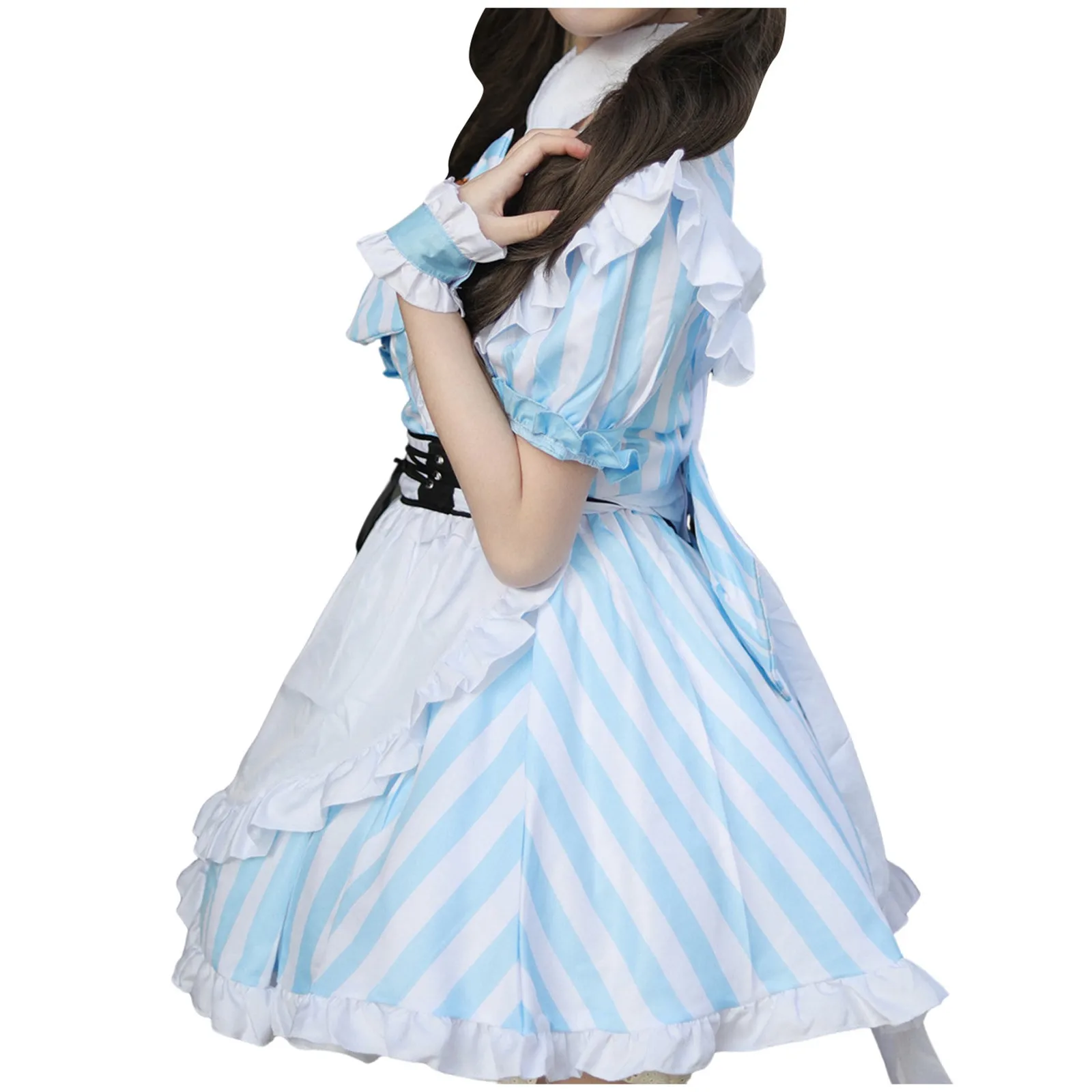 Oktoberfest dolce vestito a righe bavarese Lolita vestito Cosplay per le donne vestito medievale manica corta ragazza carnevale vestito Cosplay