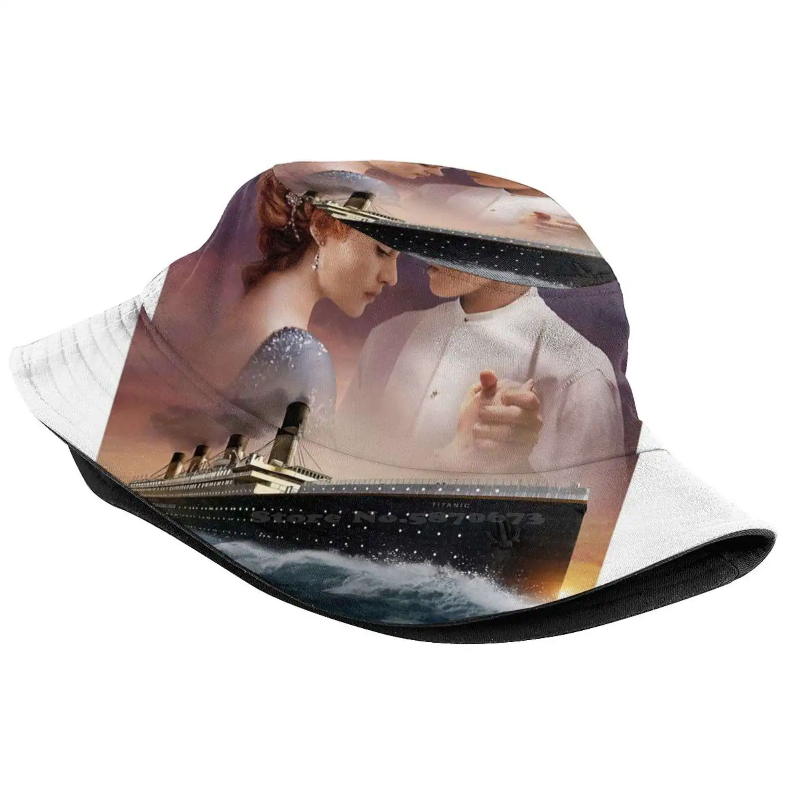 Titanic Unisex Fashion Women Men Breathable Bucket Hats Jack Dawson Movie 90s Rose Dewitt Bukater Epic Romance Fanart