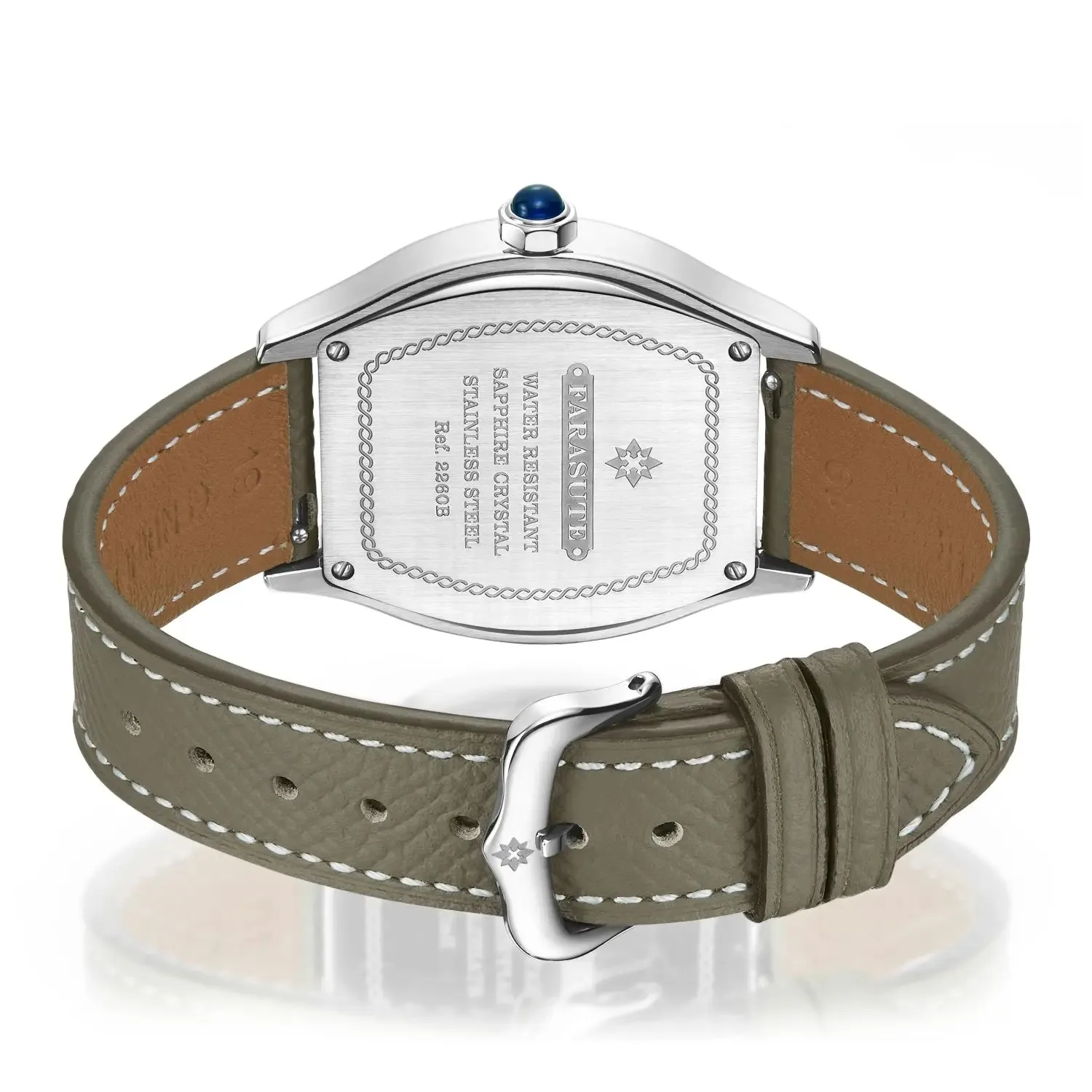 ساعة FARASUTE للرجال 36 ملم حافظة تونيو كوارتز ساعة يد ياقوت مينا VH64 تقويم مزدوج تاريخ الأسبوع