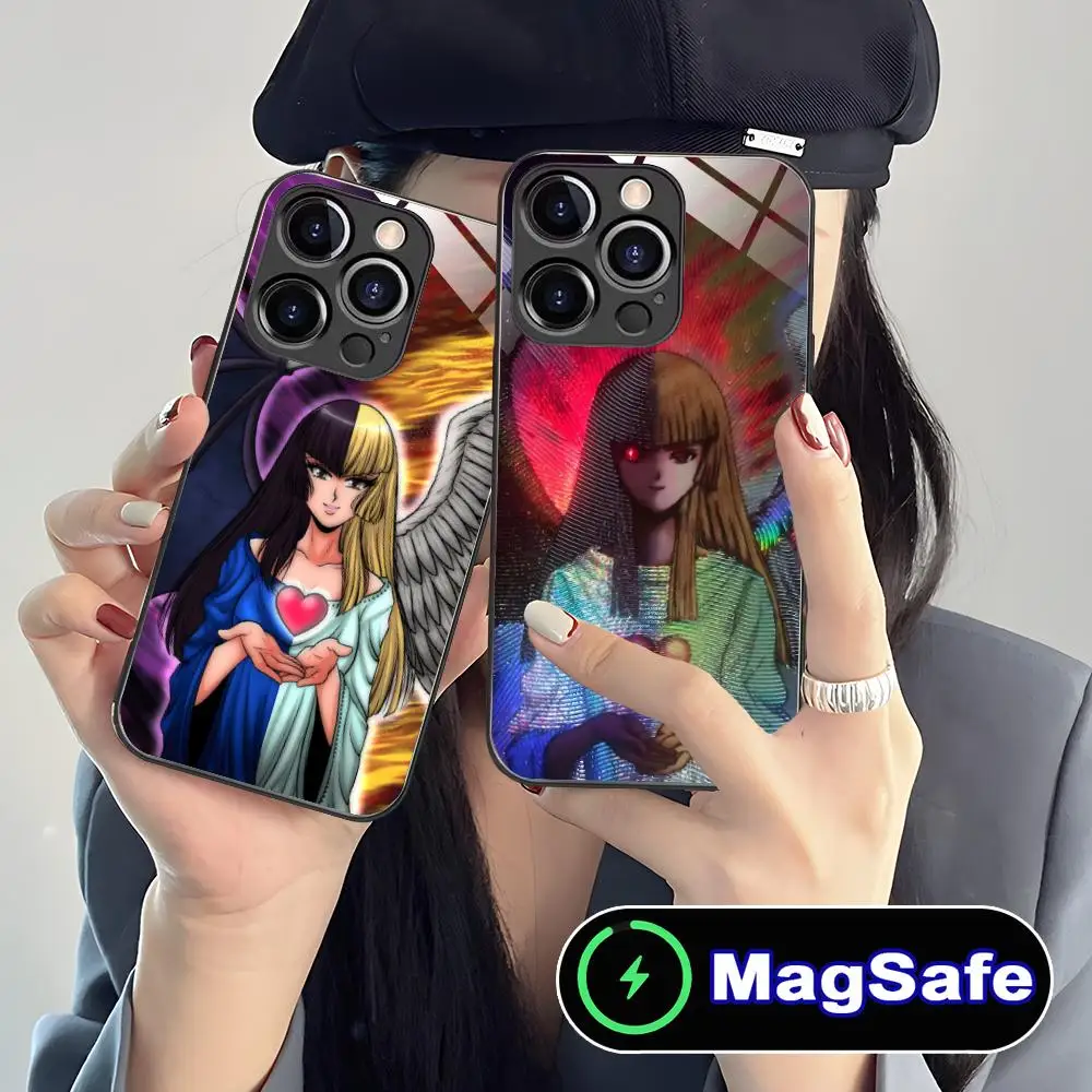 

Чехол для телефона Yugioh Changel of Heart для iPhone 16, 15, 14, 13, 12, 11 Pro Max Plus Mini MagSafe, стеклянный цветной чехол с принтом для мобильных телефонов