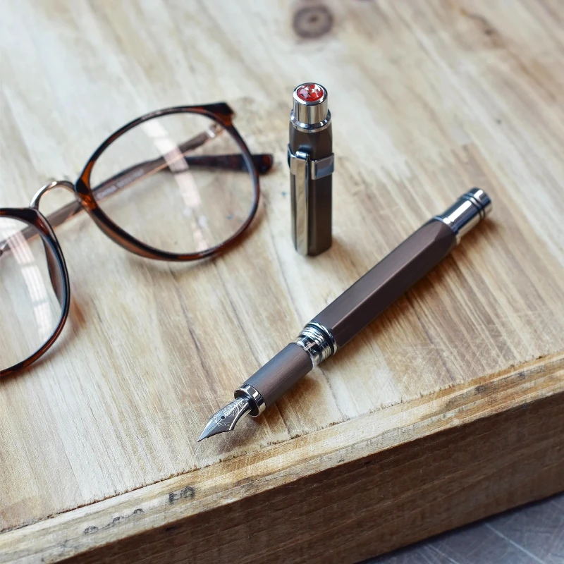 Aluminum Alloy Fountain Pen TWSBI Piston Ink Suction Pen EF/F/M/B 0.38/0.5/0.7 Tip Design Portable Pen High-end Stationery Gift