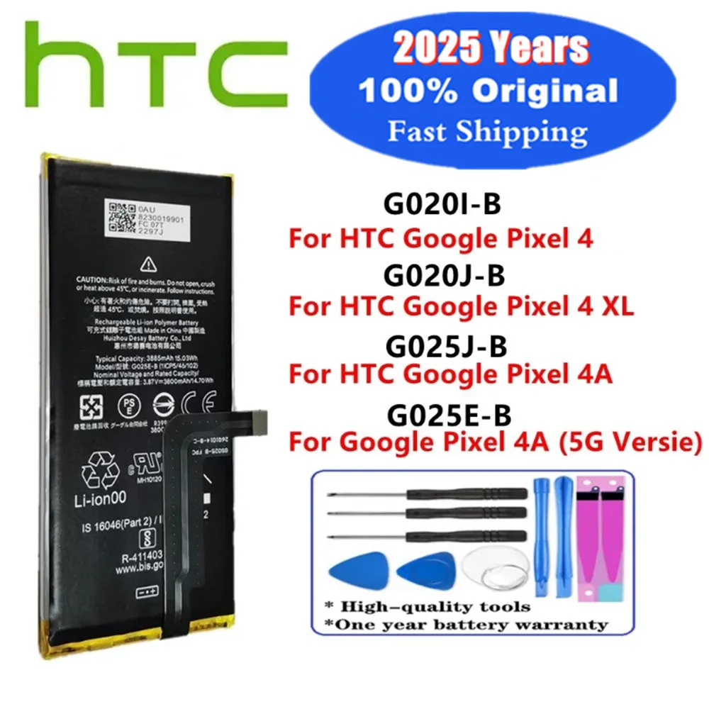 2025 Year G025J-B G025E-B Original Battery G020I-B G020J-B For HTC Google Pixel 4A Pixel 4 XL 4XL Pixel4 XL 5G Battery Batteries