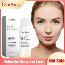 Refreshing Sunblock Spray SPF50 Protective UV Rays Resistance Moisturize Whitening Outdoor Isolation Waterproof Body Sunscreen
