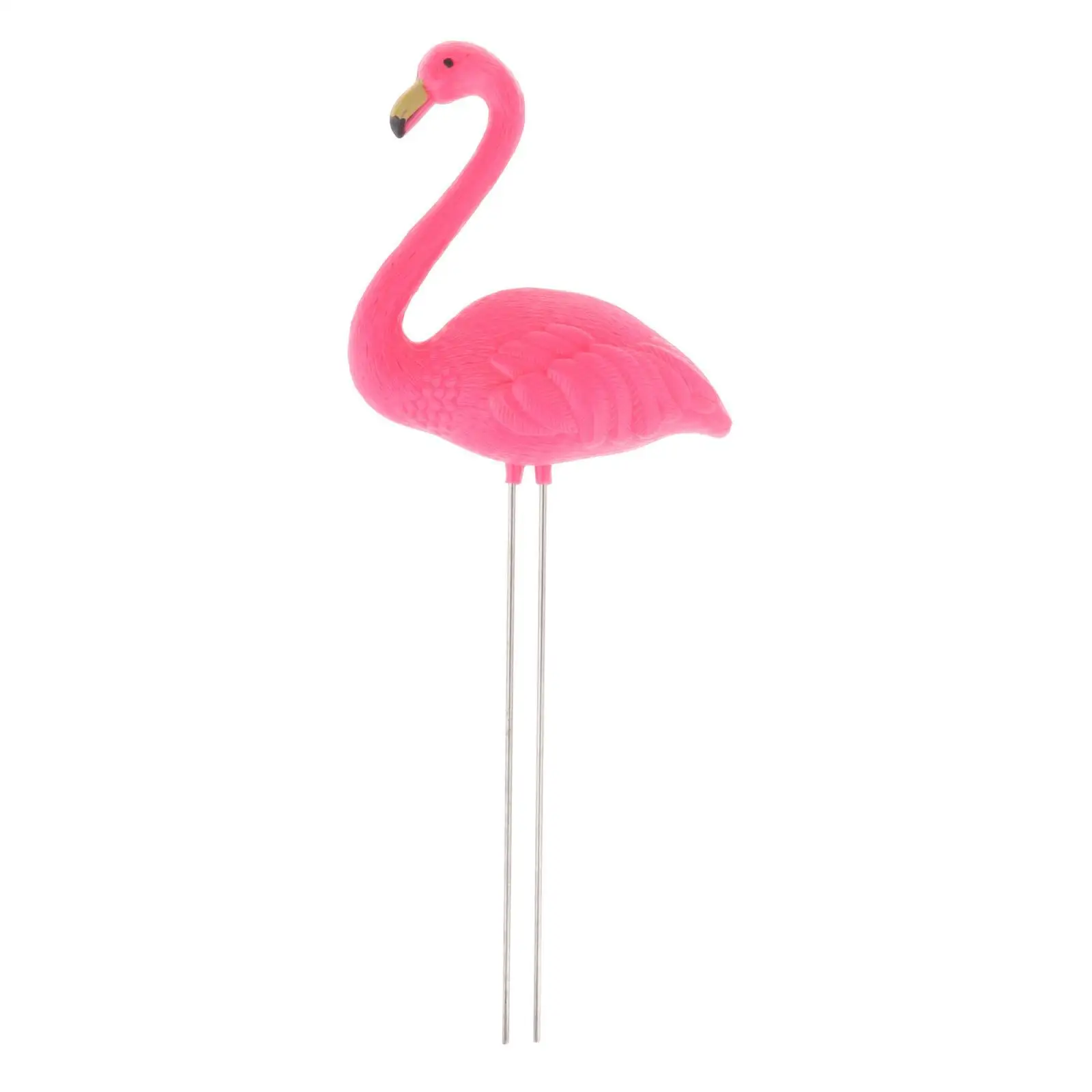 Flamingo Stake ABS Decorative Bird Sculpture Garden Figure for Outdoor Lawn Flowerbed and Patio Decor