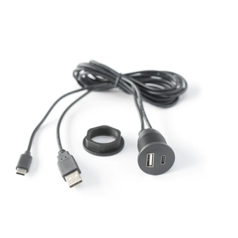 For Car Audio Systems Truck USB Converter Flush Mount USB Extension For Car Interior Tidy Cable Management 5V Voltage Support