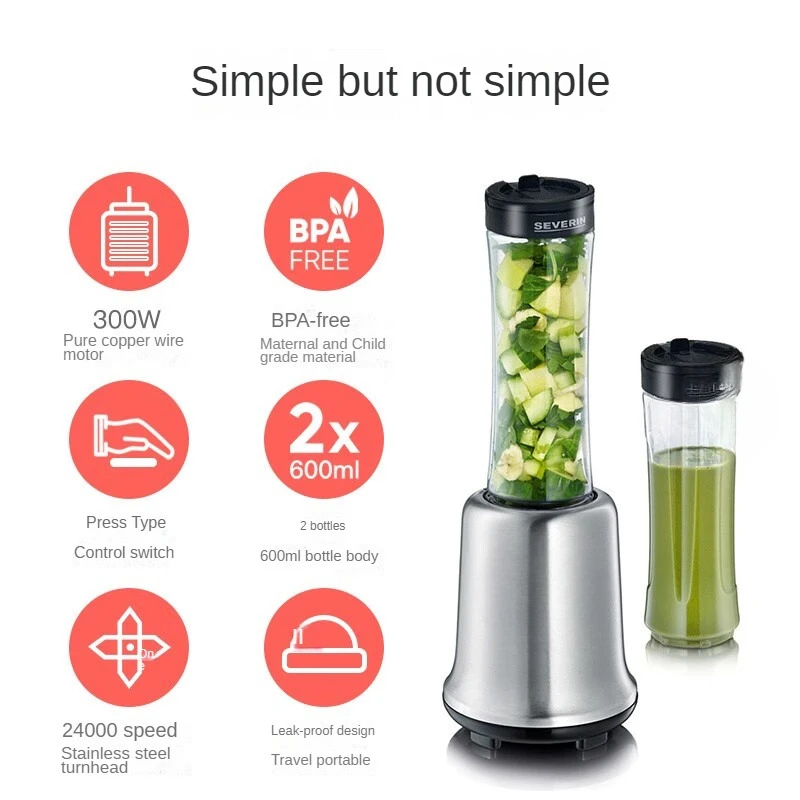 Juicer Cup with Ice-Crush Portable Blender Home Use Fruit and Vegetable Juicer Easy To Clean and Multi-functional Juicer Bottle