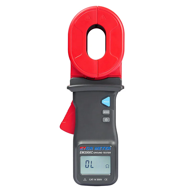 EM2000C Clamp on Earth Tester Double Insulation Protection for Industrial Power Telecom Clamp Earth Resistance Tester