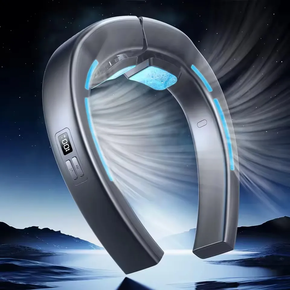 

Xiaomi Wearable Air Conditioner Hanging Neck Fan USB 22.5W Super Fast Charging Dual Cooling 6000mAh High Wind Power Ice Sensing