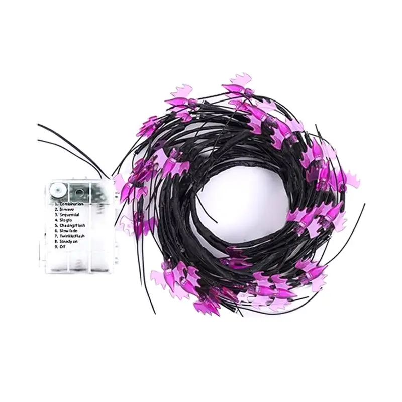 

Светодиодная гирлянда AB41 для Хэллоуина: летучая мышь, тыква, гирлянда-лиана, гибкая лампа-дерево для декора дома и вечеринок