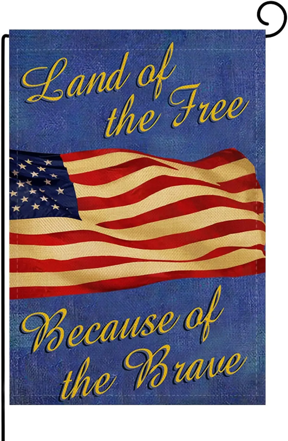Dyrenson Memorial Day 4th of July Patriotic Home Decorative Garden Flag, Land of The Free Because of The Brave America House WWP