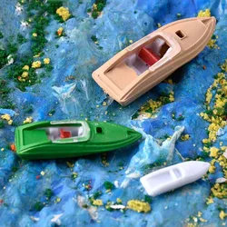 1Pcs Miniature Fishing Boat Model Ornaments Sea World Mini Ship Ocean Small Sailboat Aquarium Decor Sailing Speedboat Decor Toys