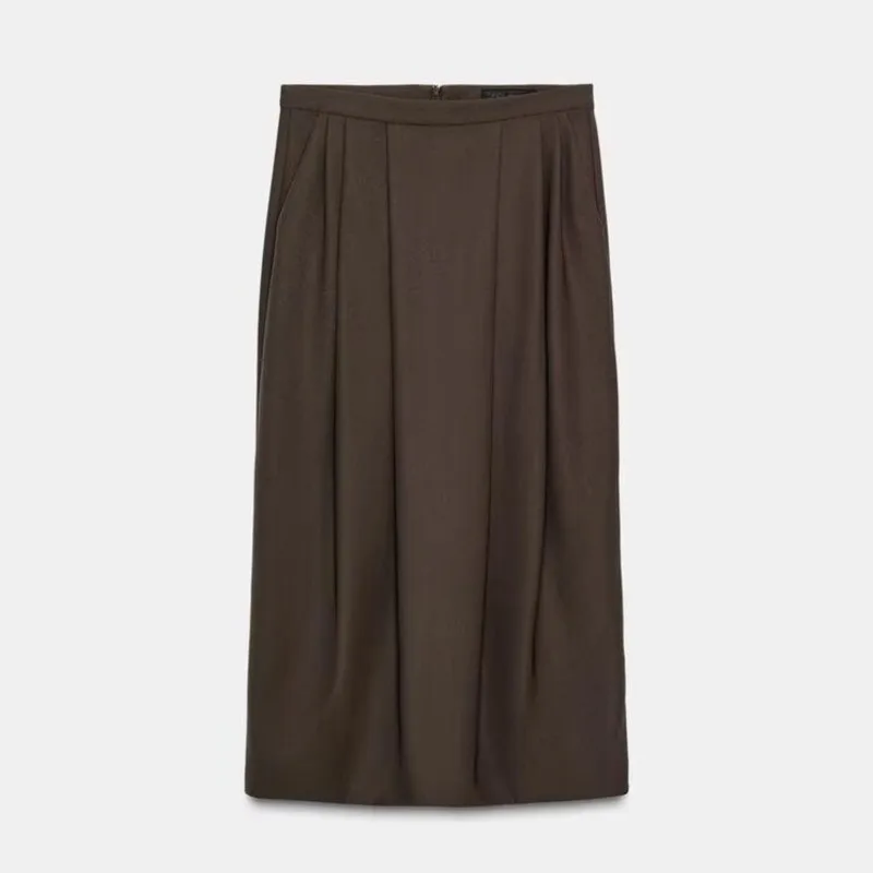 المرأة المخلوطة دعوى 2 قطعة مجموعة الخريف موضة رفض طوق زر واحد مع منتصف الخصر مطوي تنورة الإناث رداء غير رسمية