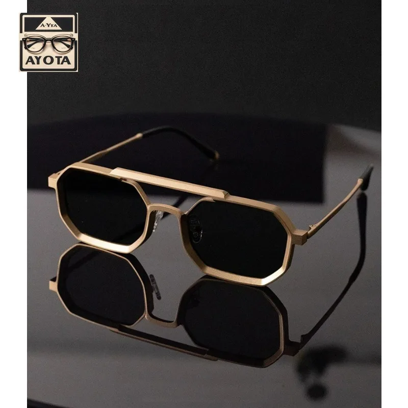 High Quality Fashionable Sunglasses for Men Vacuum Plated Lightweight Metal Frame Outdoor Handmade UV400 Women's SUN GLASSES