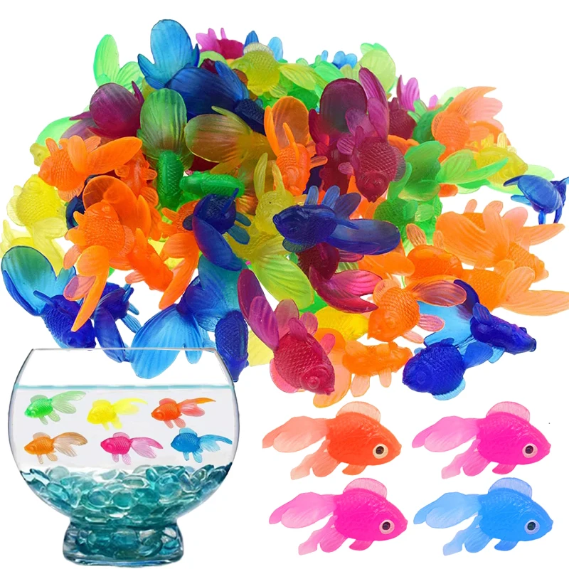 Simulation Goldfish Colorful Plastic Household Decor Ornaments for Living Room Tabletop Cute Desktop Fish Tank Decoration TMZ