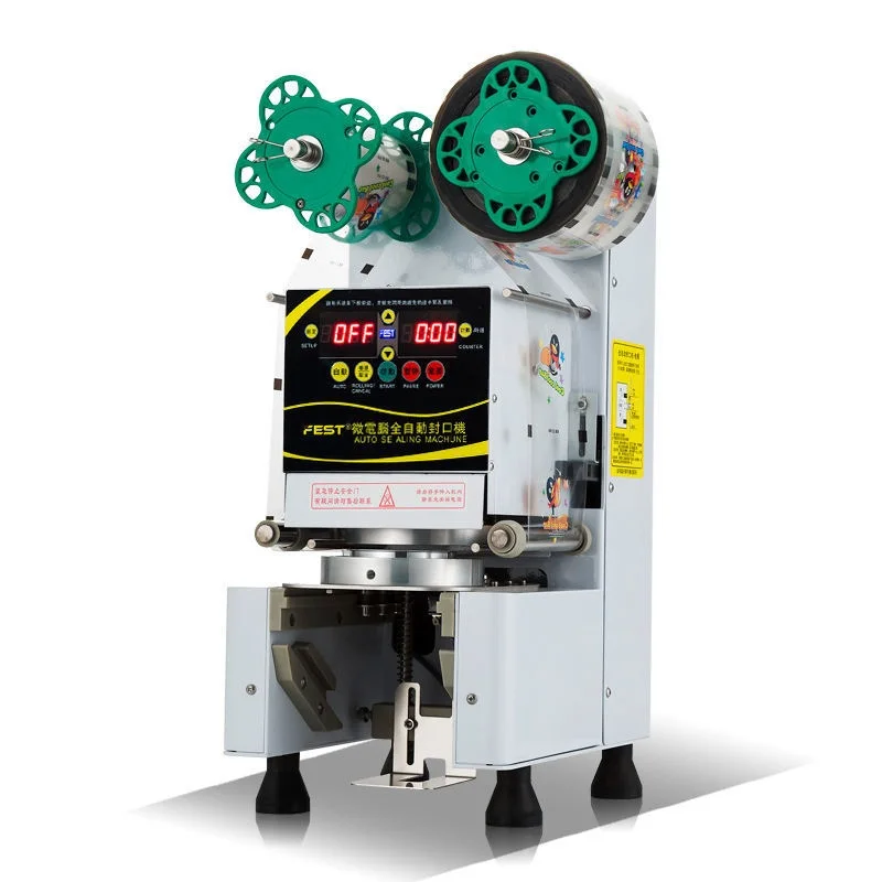 High-quality pet can sealing machine Automatic pop-up can sealing machine Plastic cup sealing machine Beverage coffee Hot drink
