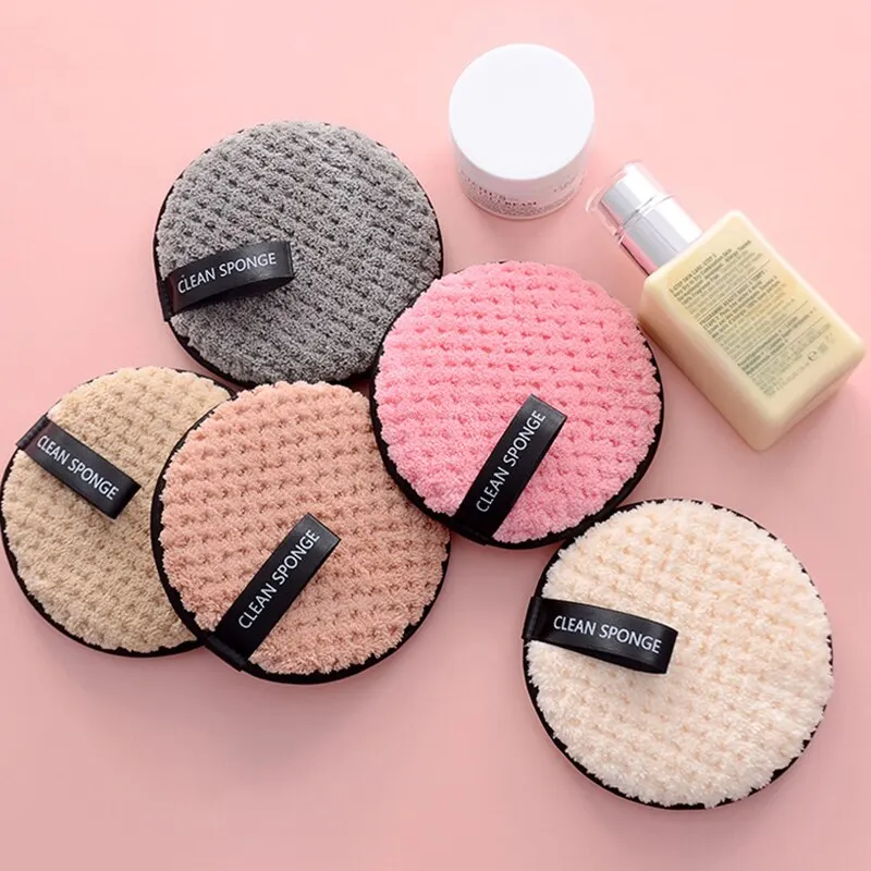 4pcs Makeup Remover Microfiber Cotton Pad Cosmetics Washable Makeup Towel Cleaning Sponge Skin Care Tool Makeup Remover And Faci