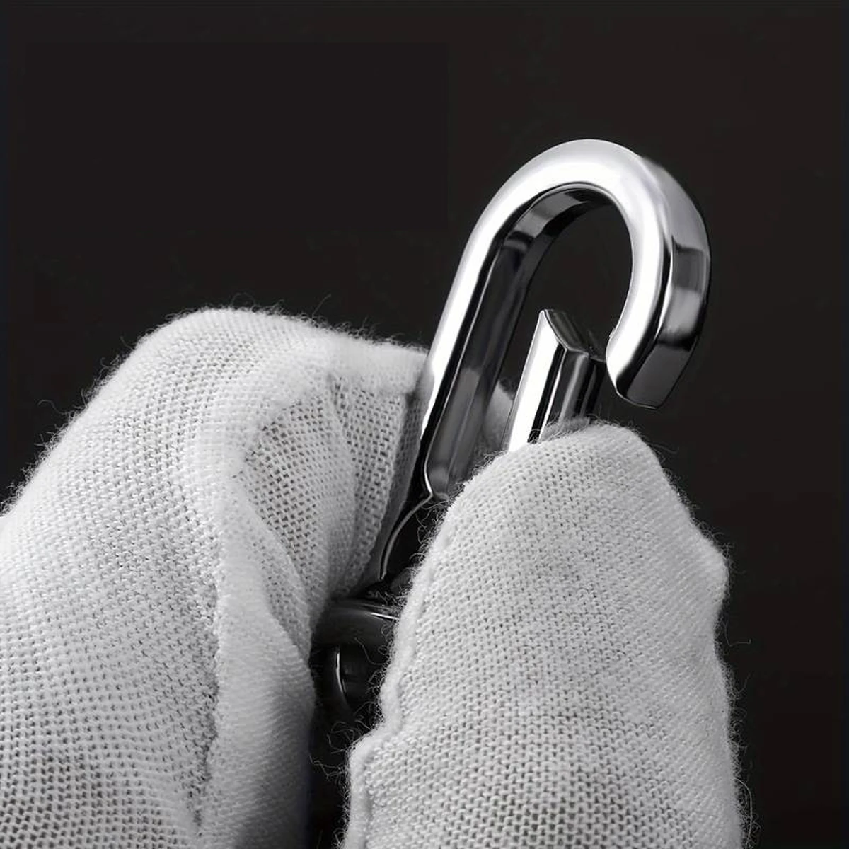 4 PCS Stainless Steel Carabiner Clip Keychain Metal Key Rings Keyring Key Holder Clips Hook Holder Organizer for Car Keys Finder image 6