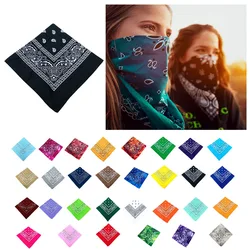 Unisex Men Women Cotton Bandana Hairband Cowboy Mens Biker Sports Headwear Wrist Hairwrap Double Sided Head Wrap Scarf Paisley