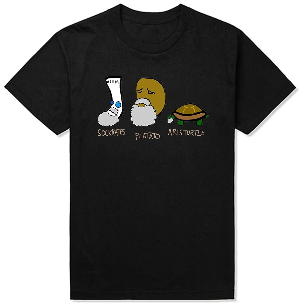 Забавные Повседневные базовые футболки философия сократы плато дизайн для философов футболки с круглым вырезом модные футболки с коротким рукавом.