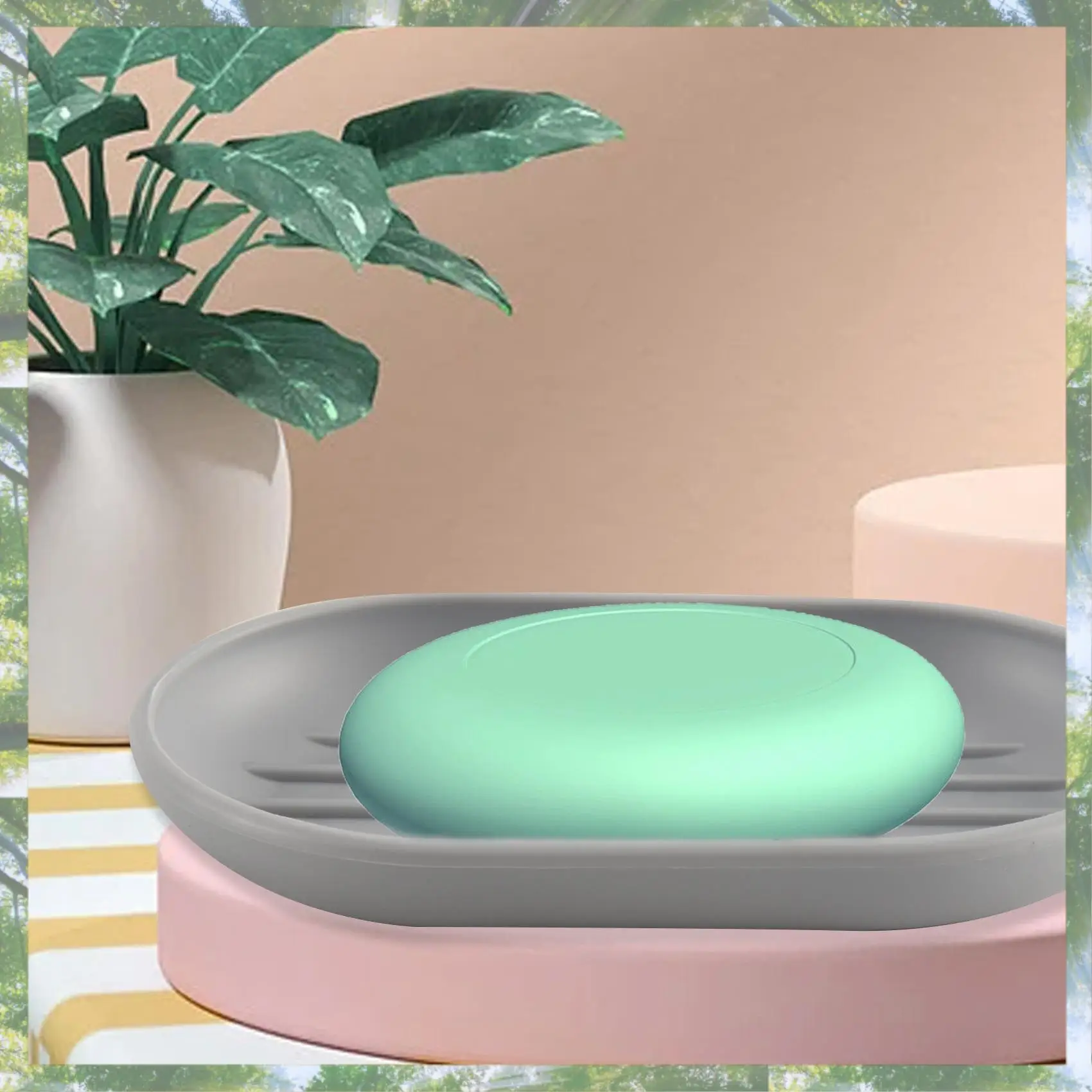 

2025 Trend 4-х предметный пластиковый набор аксессуаров для ванной комнаты, набор аксессуаров для туалетной щетки для ванны с держателем для зубной щетки, чашка для зубной щетки