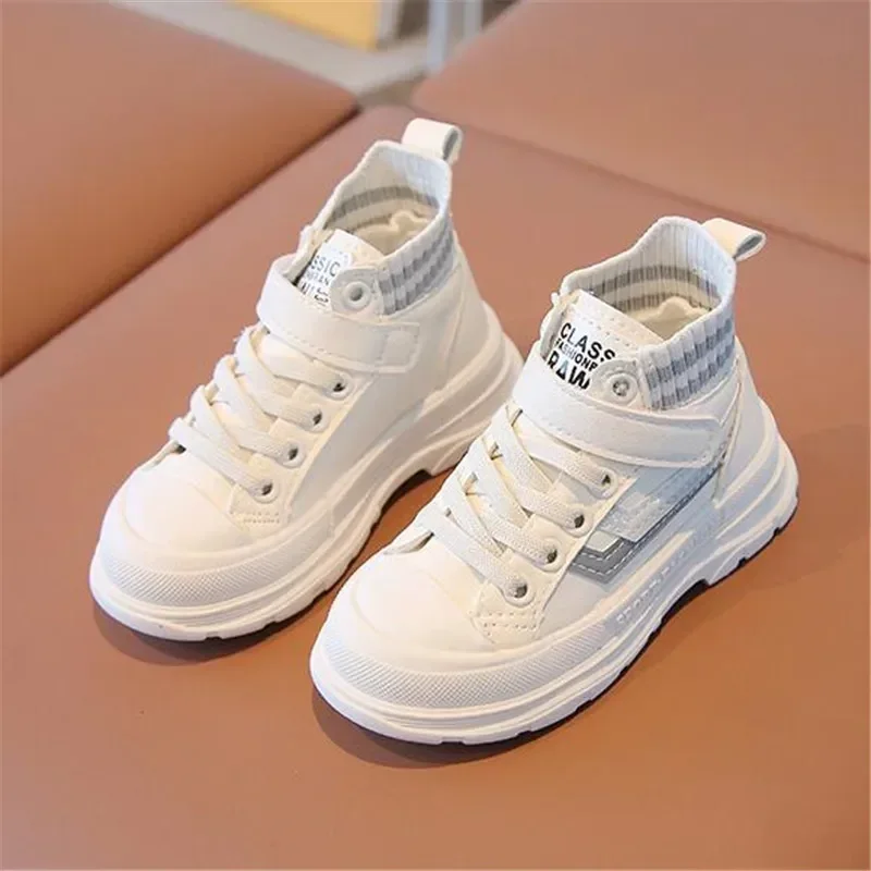 Children Ankle Boots Fashion Kids Casual Sneakers White Girls Boys Short Boot