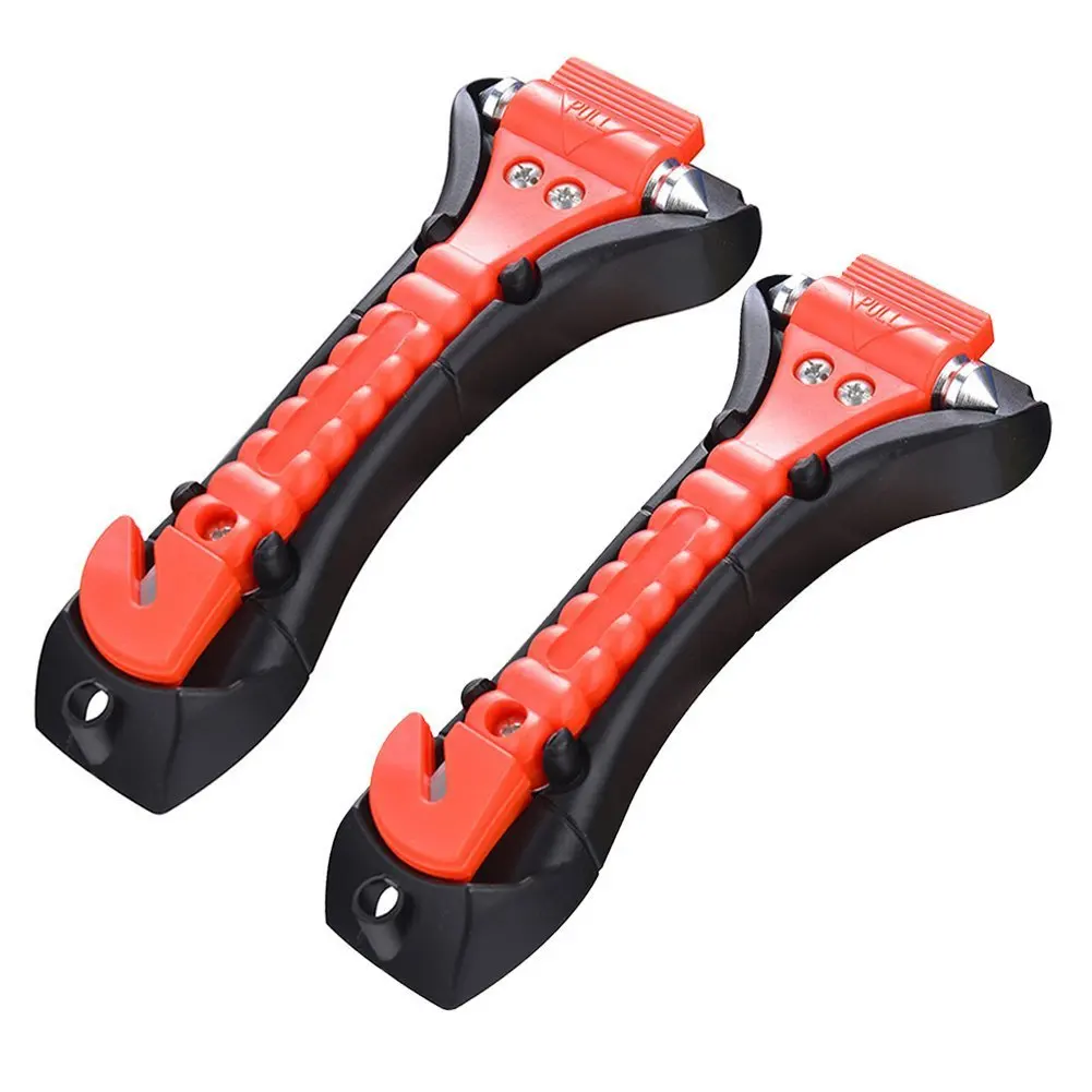 1PCS Survival Safety Hammer Camping Driving Car Seat Belt Cutter Emergency Escape Hammer to Break Window Glass RED