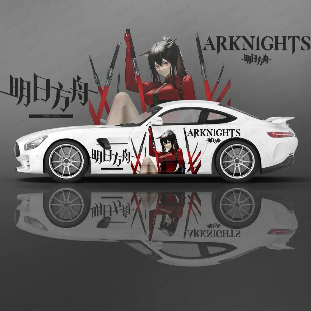 Texas Arknights Anime Car Decal Flower Vinyl Car Stickers Car Side Graphics Decals, Universal Size, Vehicle Graphics