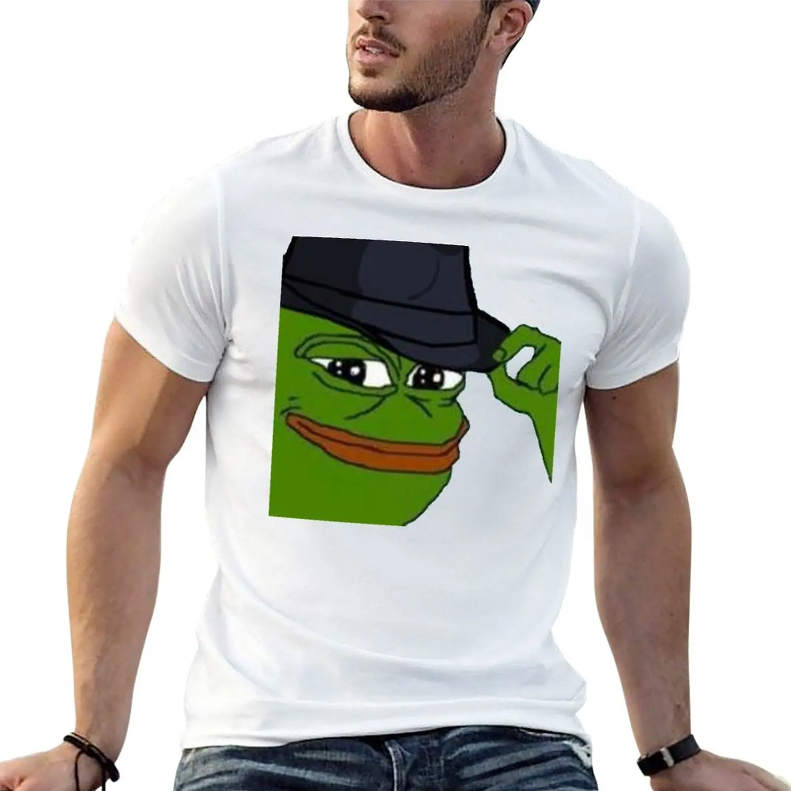 pepe fedora T-Shirt Work Utility Casual Tee Shirt