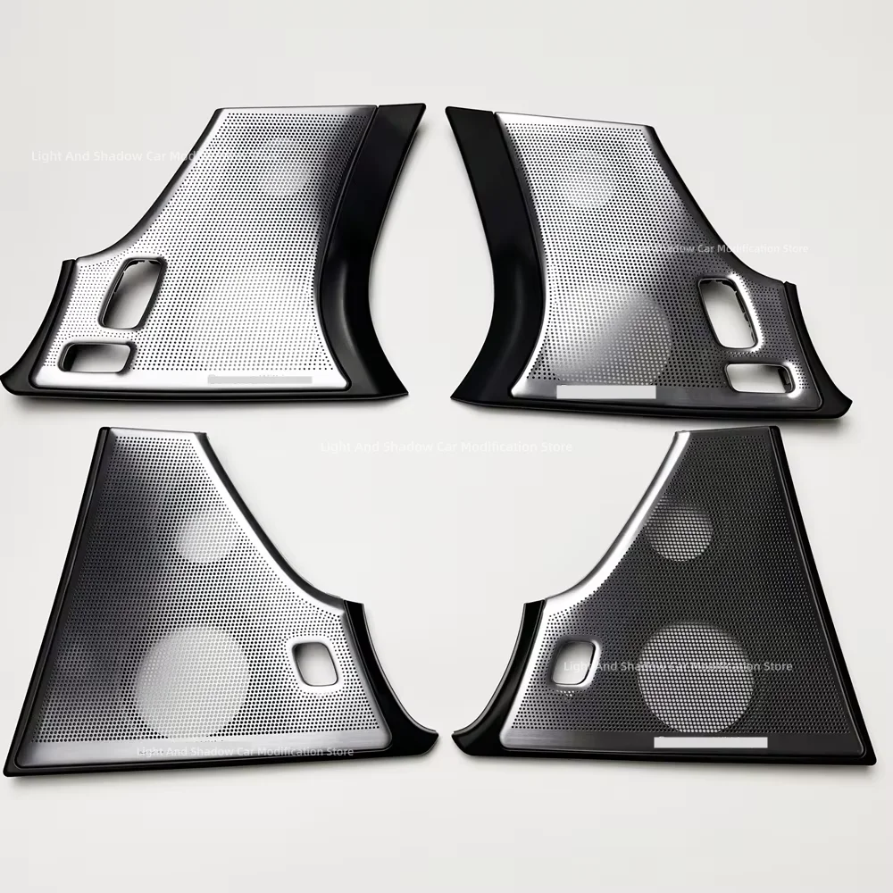 Fit for Volvo S90 V90 4-door stainless steel speaker cover, Door decorative panel, high pitched speaker sound system Car Decor