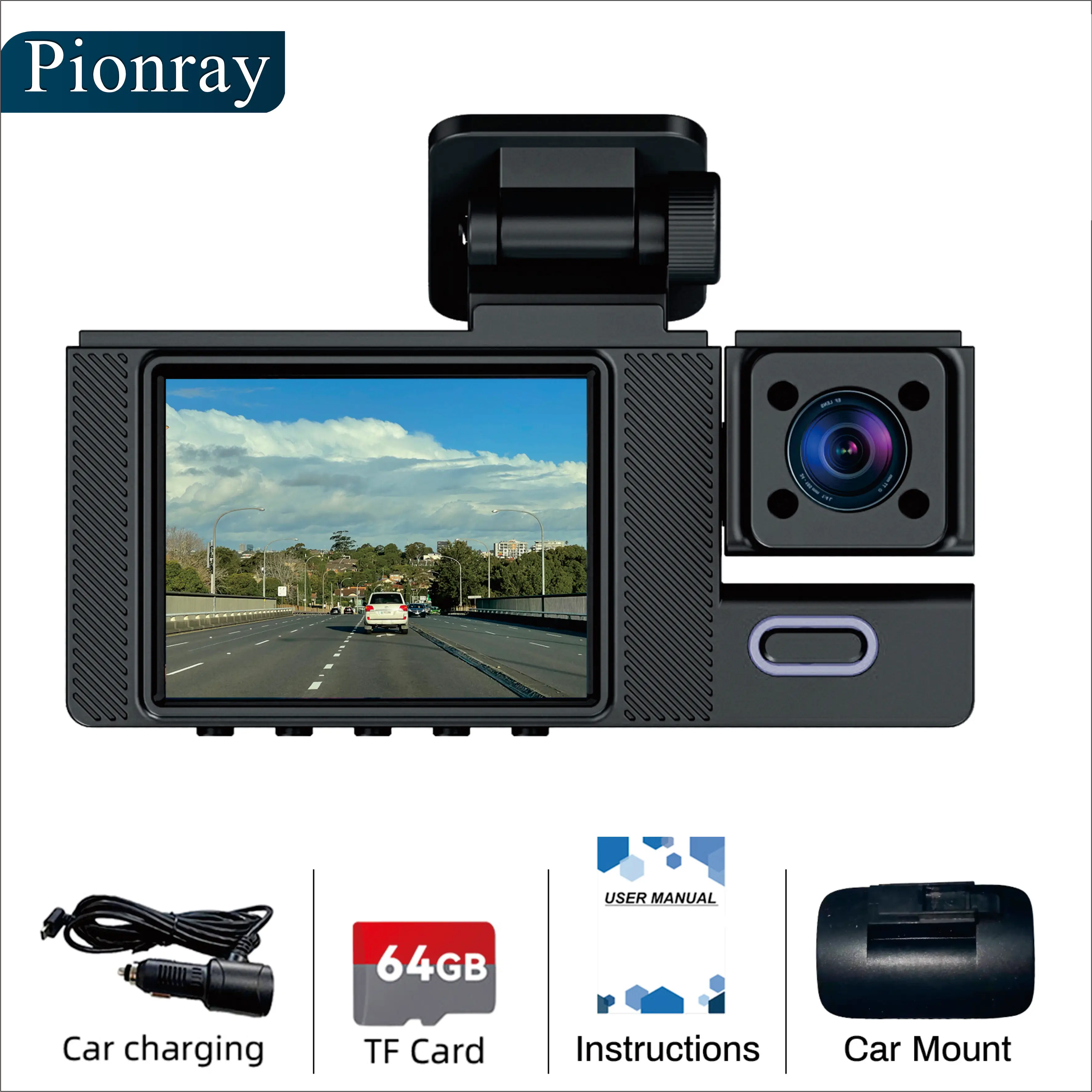 

"Auto Car DVR: Motion/G-Sensor/Parking Monitor/Loop Record/Reverse Cam/Night Vision/1080P/170°"