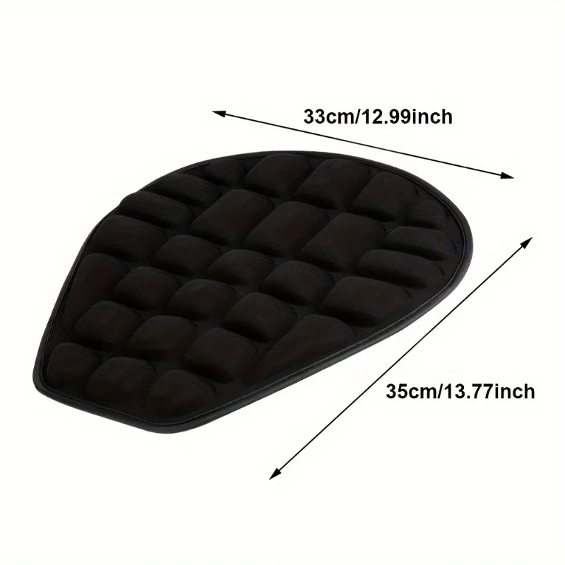 1PC Soft Odorless Motorcycle Seat Cushion, Sponge Pad with Elastic Straps, Reusable, Washable, Shock-Absorbing Anti-Slip Mat