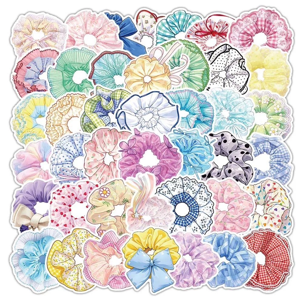 

50pcs Colorful Bubble Hair Circle Graffiti Stickers Posters Stickers Retro Fashion Decals for Laptop Scrapbook Luggage Phone