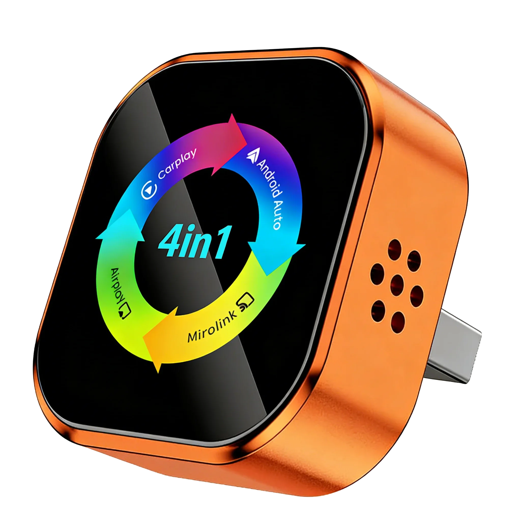 

4-in-1 Wireless Carplay Adapter Android Auto Connect Airplay Mirror Link Screen Plug and Play Bluetooth for Apple and Android